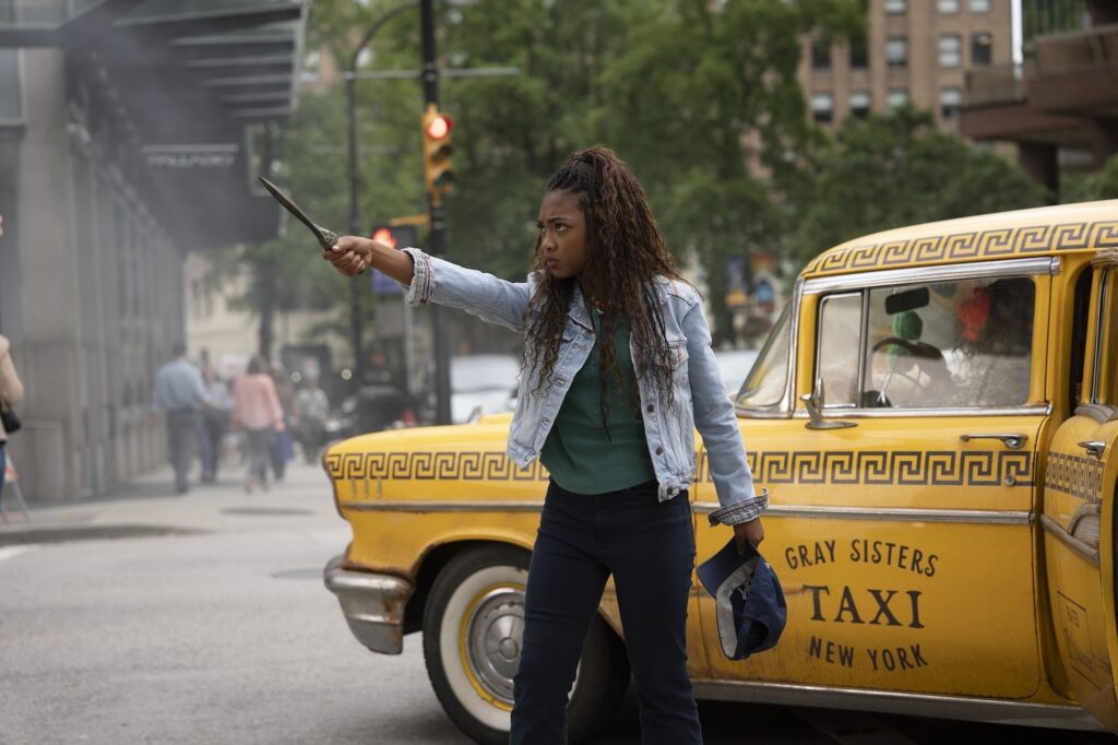 Leah Sava Jeffries as Annabeth Chase in the Percy Jackson and the Olympians series on Disney+.