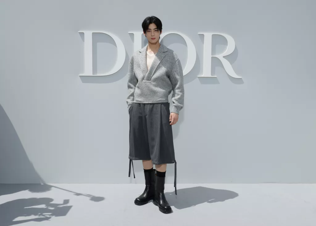 Cha Eun-woo arrives for the Dior Spring/Summer 2023 fashion