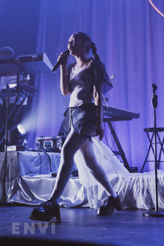 Pop singer-songwriter Griff on stage at her headlining show at NYC's Terminal 5