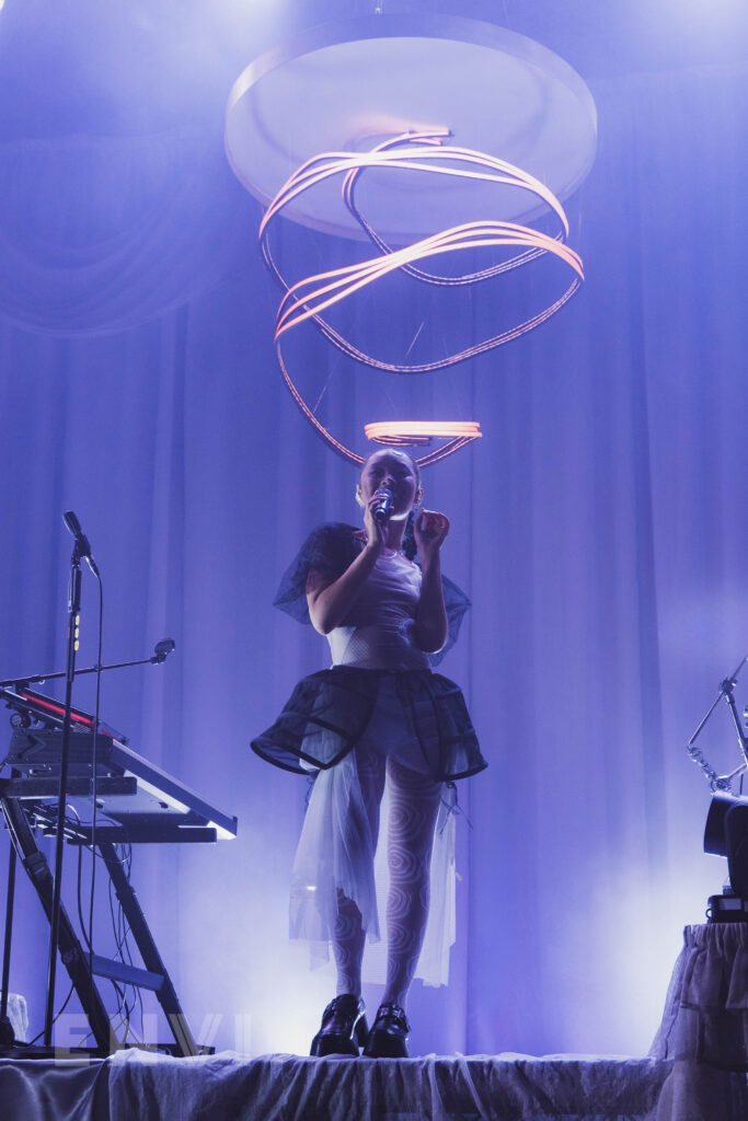 Pop singer-songwriter Griff on stage at her headlining show at NYC's Terminal 5