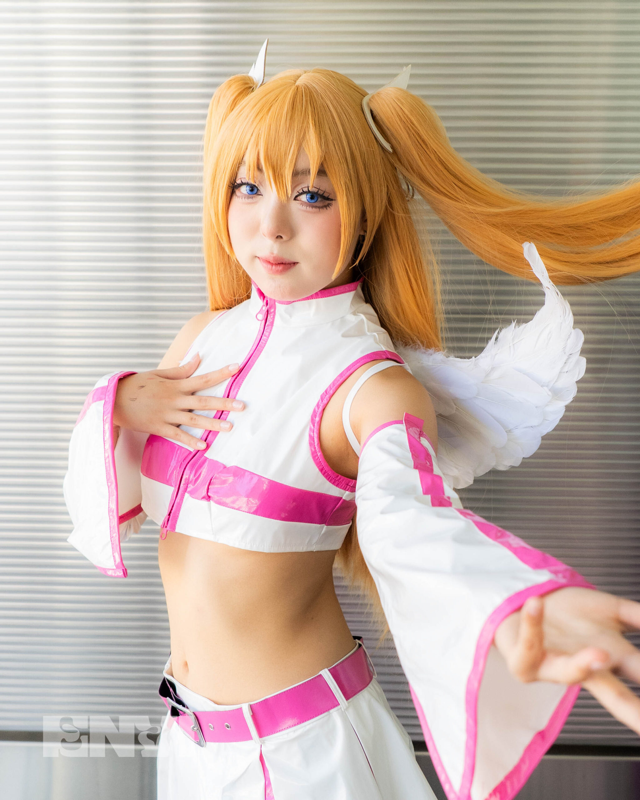 Cosplayer Haebin (hhaethere) poses for EnVi Media at Anime NYC 2025.