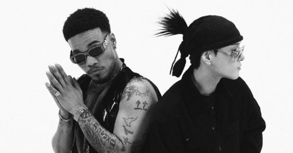 Black-and-white image of Anderson .Paak and DEAN for their song, "Aftertaste"