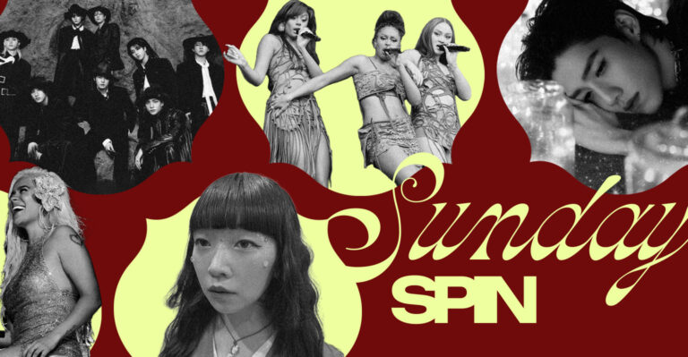 Sunday Spin August 9 2026: Pictured clockwise from top lest: Stray Kids, FLO, PP Krit, Ichiko Aoba, and Elyanna.